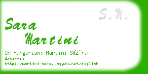 sara martini business card